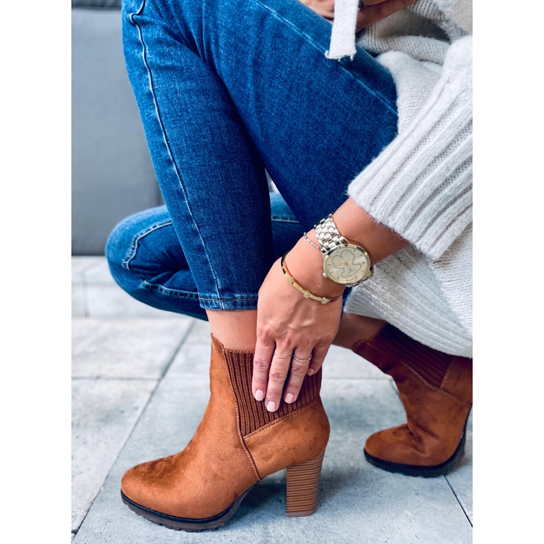 Bottines à talon femme Rosst Camel brun 2