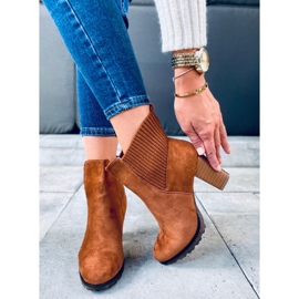 Bottines à talon femme Rosst Camel brun 5