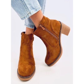 Boots sur talon caoutchouc Retta Camel brun 2