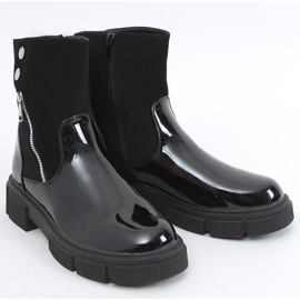 Bottines Unni Noir laquées le noir 4