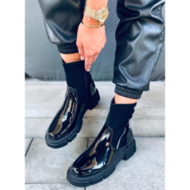 Bottines Unni Noir laquées le noir 5