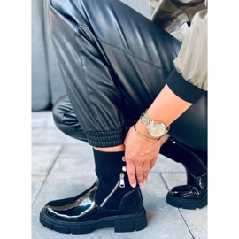Bottines Unni Noir laquées le noir 6