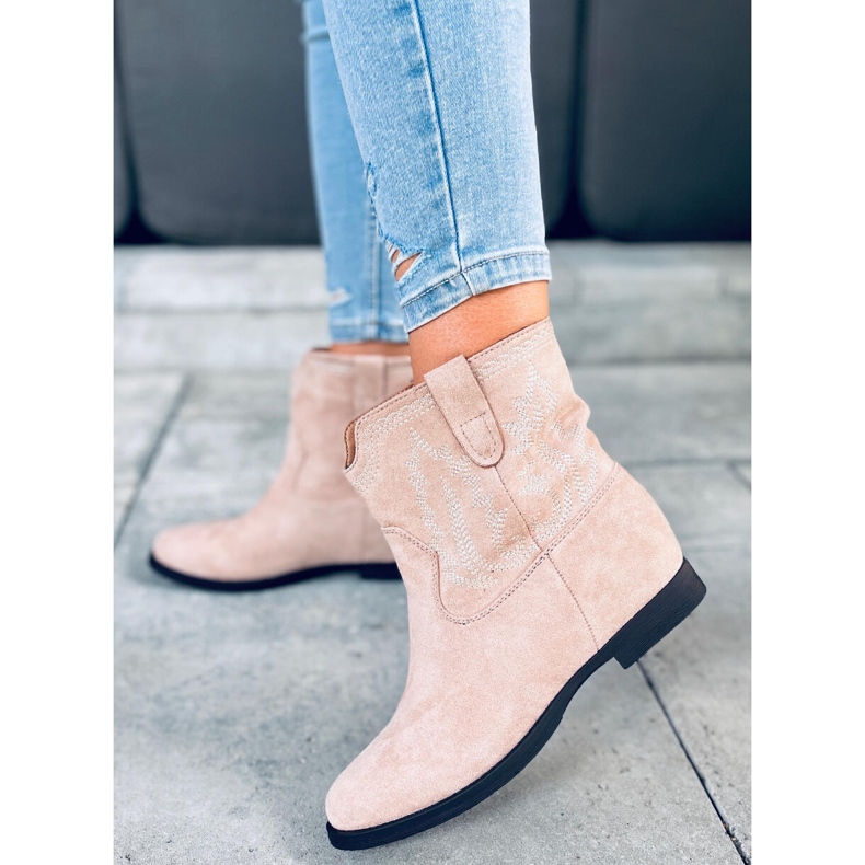 Boots sur un coin caché Astrid Beige 1