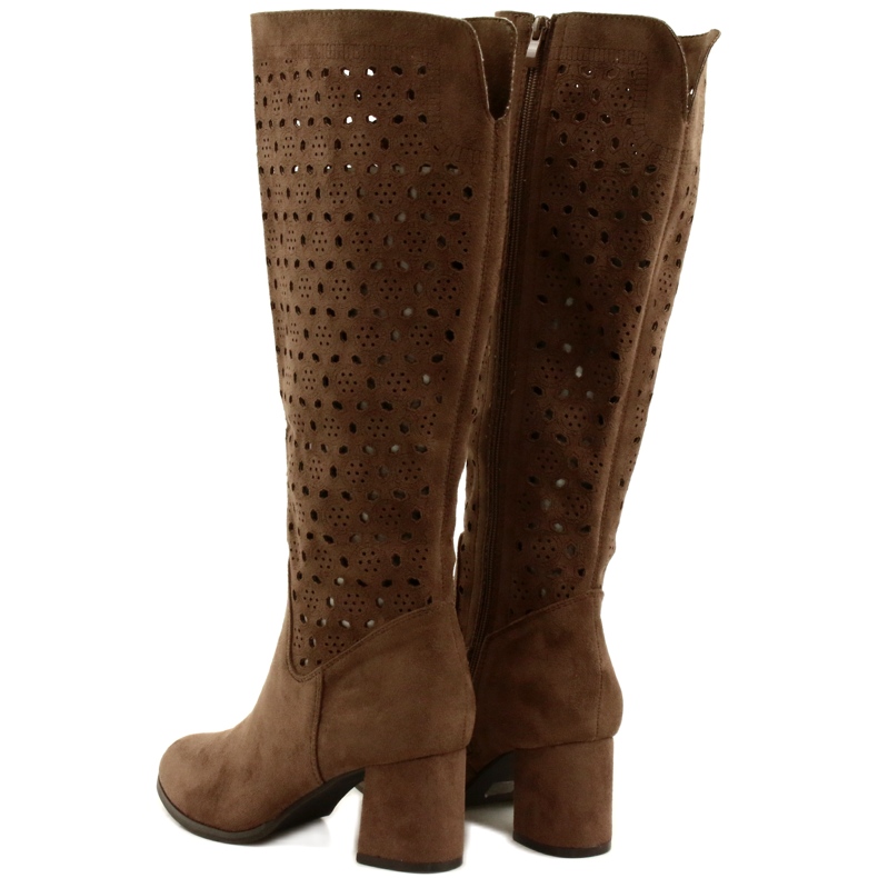 M.Daszyński Bottes ajourées sur poteau marron SA156-10 brun 3