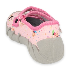Chaussons enfants Befado 109P248 rose avec un nœud 2