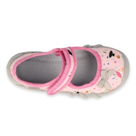 Chaussons enfants Befado 109P248 rose avec un nœud 3