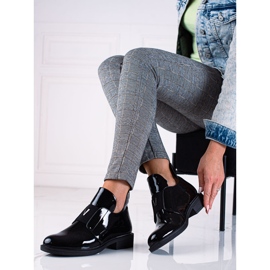 Bottines femme Vinceza en cuir verni le noir 1 Bottines femme Vinceza en cuir verni le noir 1