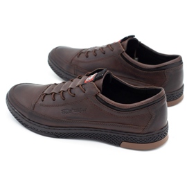 Polbut Chaussures casual en cuir pour hommes K22 marron foncé brun 3