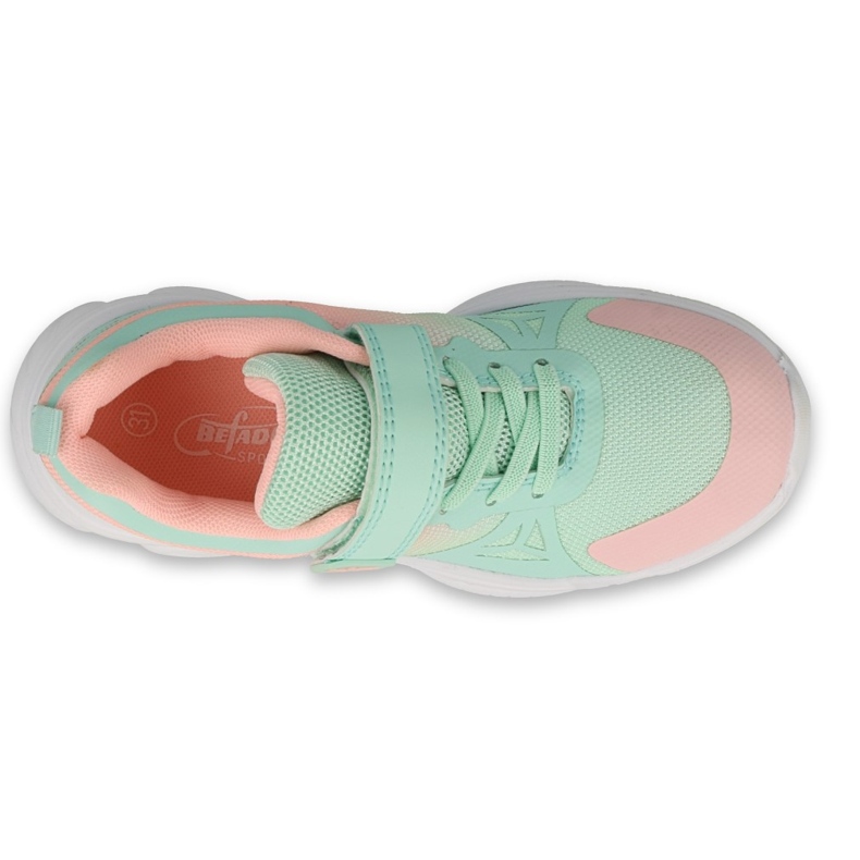Befado chaussures de jeunesse colorées 516Q120 rose vert 1 Befado chaussures de jeunesse colorées 516Q120 rose vert 1
