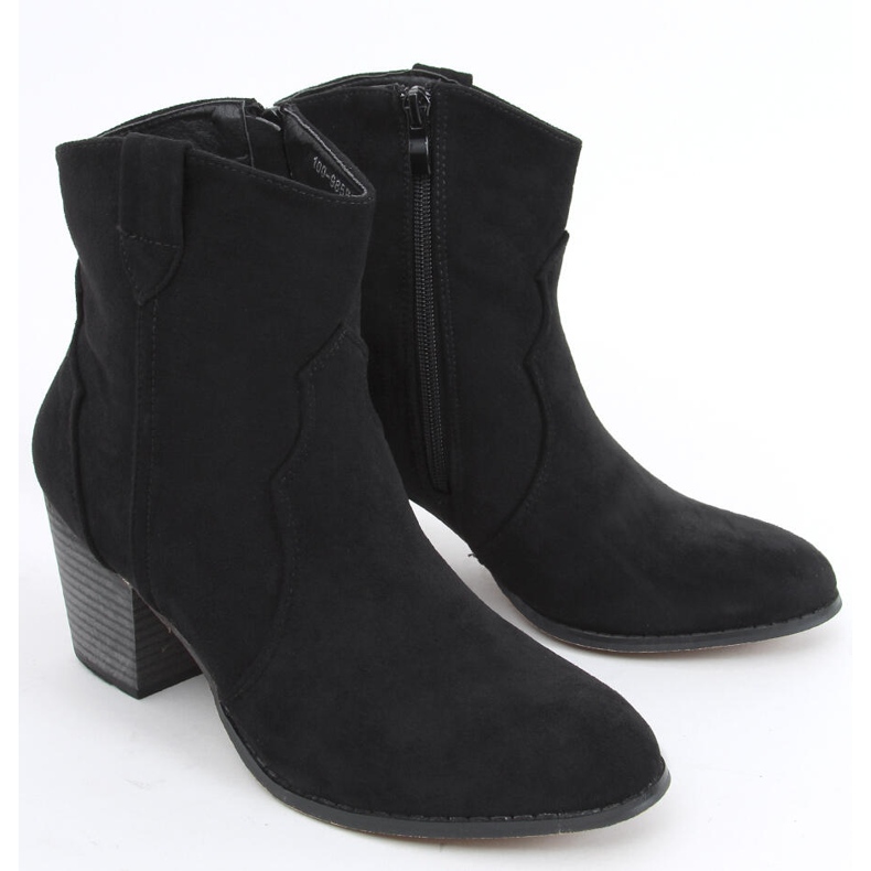 Bottes de cowboy à talons hauts Seed Black noir 1