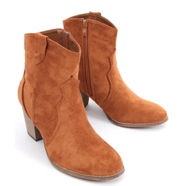 Bottes de cowboy à talons hauts de Seed Camel brun 1