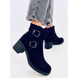 Bottines à talons larges Teoo Noir le noir 4