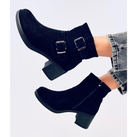 Bottines à talons larges Teoo Noir le noir 5