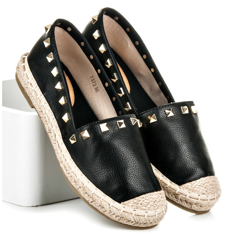 Espadrilles à clous le noir 1