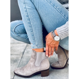 Bottines à talons larges Fill Grey gris 3