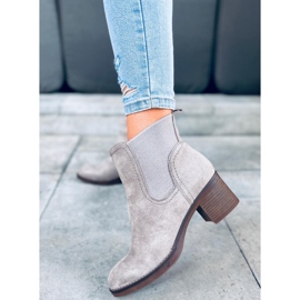 Bottines à talons larges Fill Grey gris 5