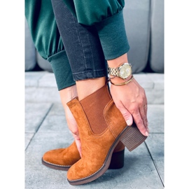 Bottines à talons larges Fill Camel brun 3
