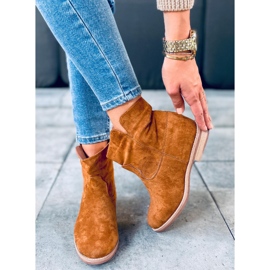 Bottes sur un talon compensé Deer Camel caché brun 5