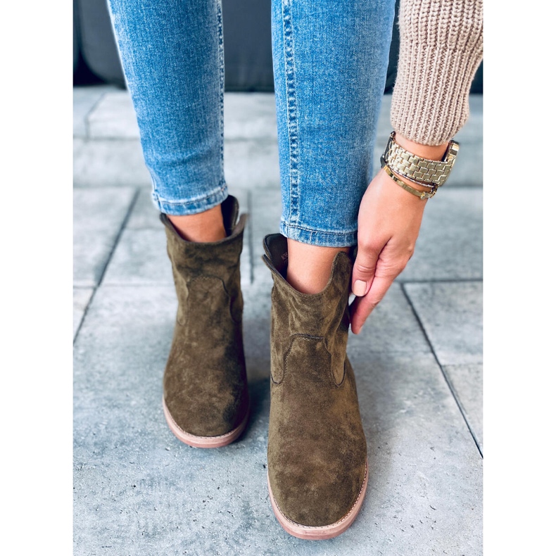 Bottes sur un coin caché Deer Green vert 2