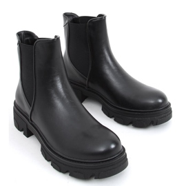 Bottines chelsea à talon haut Finn Black noir 2