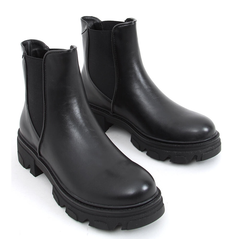 Bottines chelsea à talon haut Finn Black le noir 2