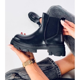 Bottines chelsea à talon haut Finn Black noir 1