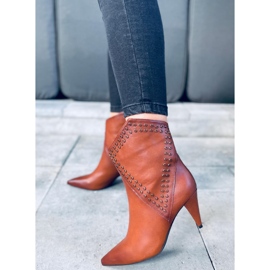 Bottines à talons Girme Camel brun 2