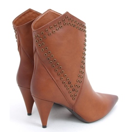 Bottines à talons Girme Camel brun 1