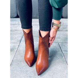 Bottines à talons Girme Camel brun 3