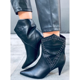 Bottines Girme noires à talons hauts le noir 4
