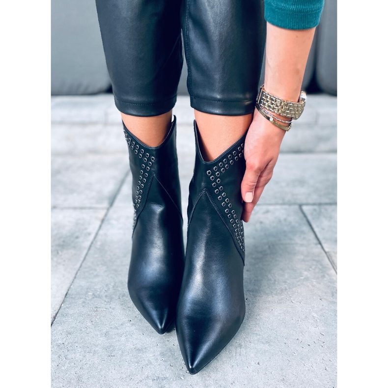 Bottines Girme noires à talons hauts le noir 2