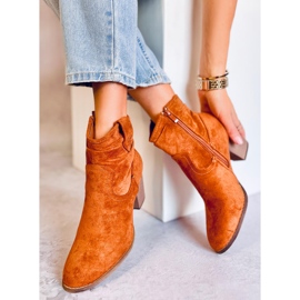 Bottines à talon Bedd Camel brun 3