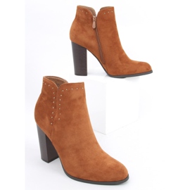 Bottines à talons de Nora Camel brun 2