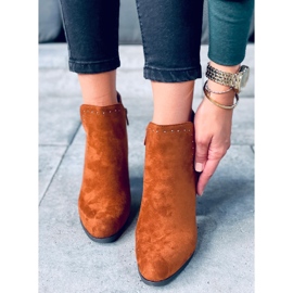 Bottines à talons de Nora Camel brun 3
