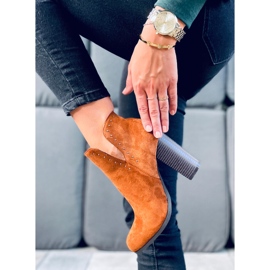 Bottines à talons de Nora Camel brun 5