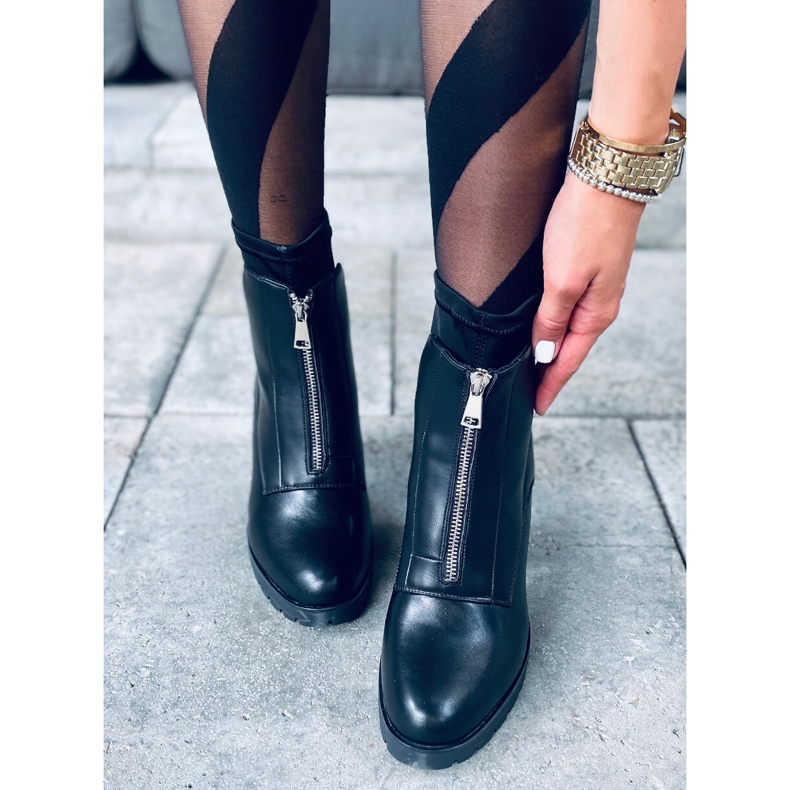 Bottines à talons Wavy Black le noir 1