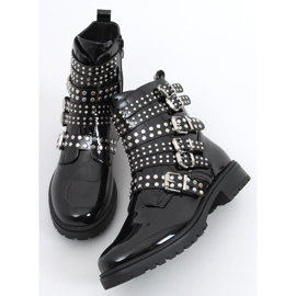 Boots laquées à clous Tatum Black Mirror le noir 5
