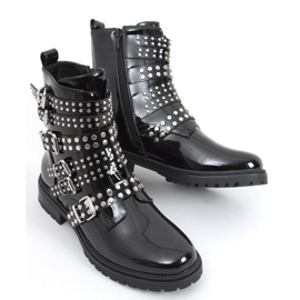 Boots laquées à clous Tatum Black Mirror le noir 7