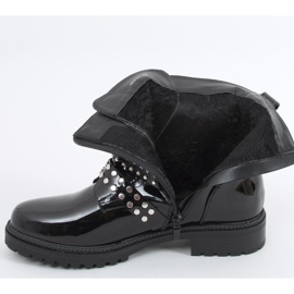Boots laquées à clous Tatum Black Mirror le noir 6