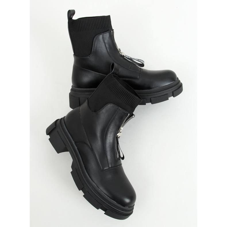 Bottes avec dessus de chaussette Dolly Black noir 1