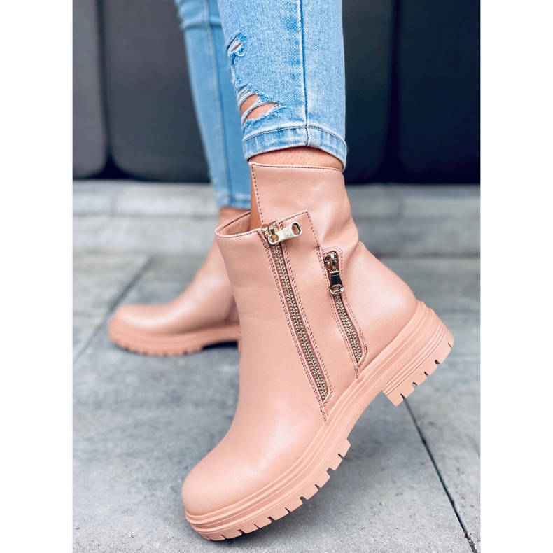 Bottines plates femme Janine beige 1