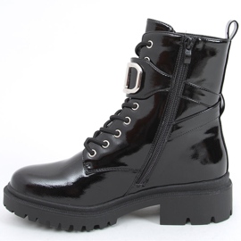 Bottines laquées Mila BREVET (NOIR) le noir 1