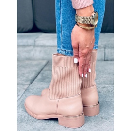 BM Bottines chaussettes Sendi Nude beige 2