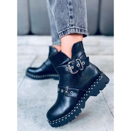 Bottes militaires à clous Soprano Black le noir 3