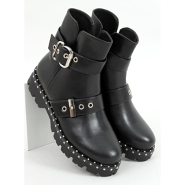 Bottes militaires à clous Soprano Black le noir 1