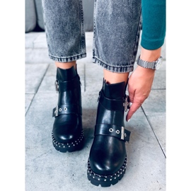 Bottes militaires à clous Soprano Black le noir 4