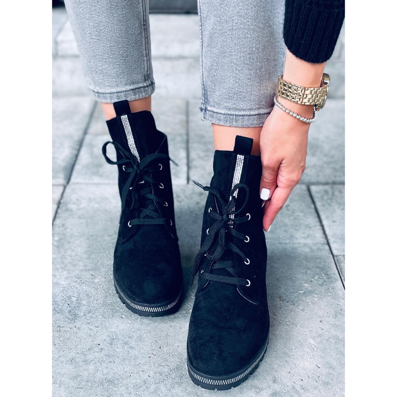 Bottines à lacets Bing Noir 1