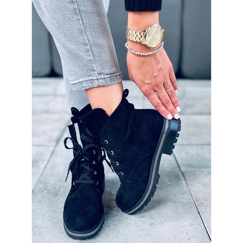 Bottines à lacets Bing Noir le noir 2