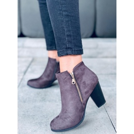 Bottes à talon en daim Antone Grey gris 1