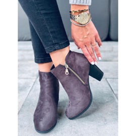 Bottes à talon en daim Antone Grey gris 3